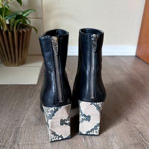 Dolce Vita Snake Skin Heeled Booties
